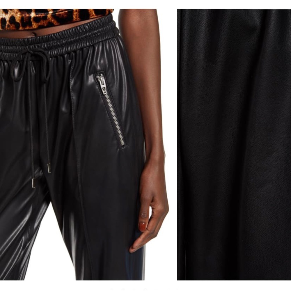 BLANKNYC Running Wild Faux Leather Track Pants - Picture 4 of 5